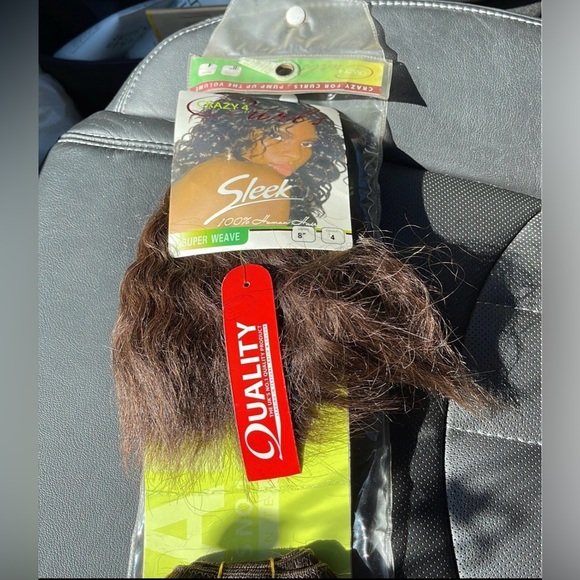 Sleek Crazy Curls 100% Human Hair Weave LENGTH #8 Color 4 NWT - Picture 5 of 11